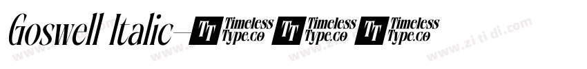 Goswell Italic字体转换